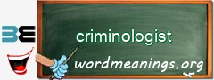 WordMeaning blackboard for criminologist